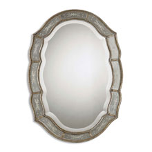 Fifi Etched Antique Gold Mirror - Click Image to Close